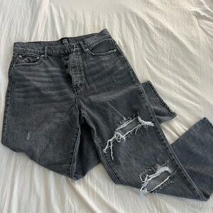 BDG Urban Outfitters Black ripped straight leg jeans #rippedjeans size 28